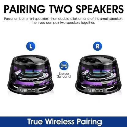 G200 Mini – Magnetic Bluetooth Speaker & Phone Stand with RGB Lights